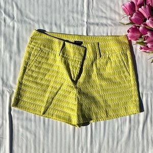 Ann Taylor Tailored Trouser Yellow Shorts Size 14 Inseam 4 Inches